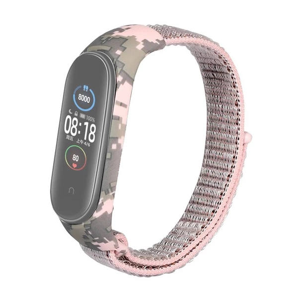 Gpack Xiaomi Mi Band 6 Kordon CırtCırt Kumaş Kamuflaj Desenli ürün görseli 1