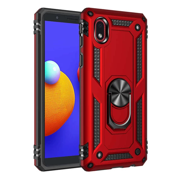 Gpack Samsung Galaxy A01 Core Kılıf Vega Tank Koruma Standlı Yüzüklü MıknatıslıNano Glass ürün görseli 1