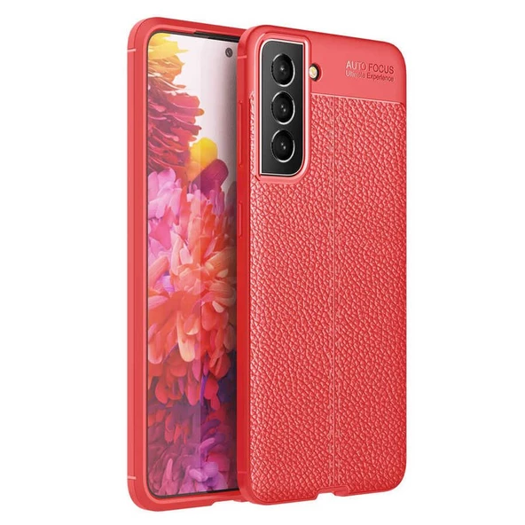 Gpack Samsung Galaxy S21 FE Kılıf Niss Deri Görünümlü SilikonFull Ekran ürün görseli 1
