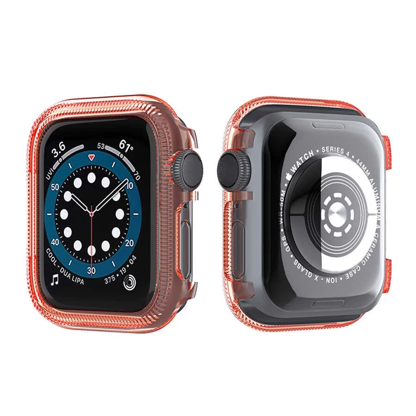 Gpack Apple Watch 6 44mm Kordon önü Arkası Açık Renkli Silikon ürün görseli 1