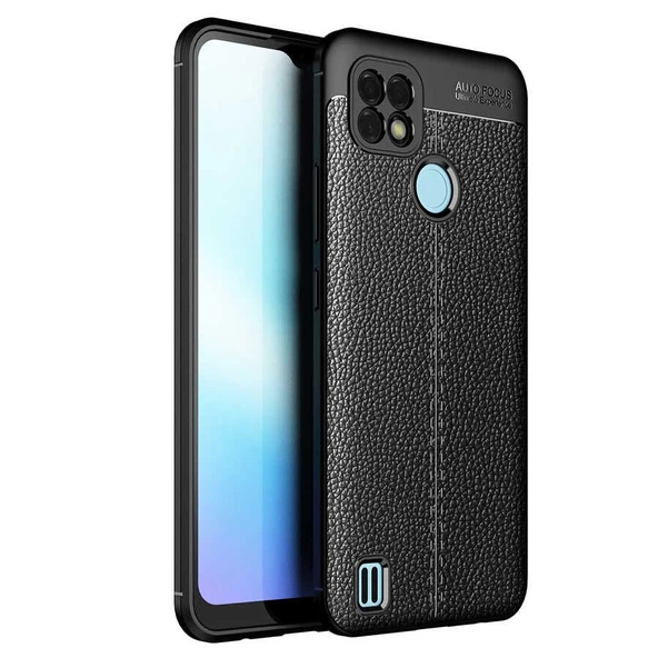 Gpack Realme C21 Kılıf Niss Silikon Deri Görünümlü ürün görseli 1