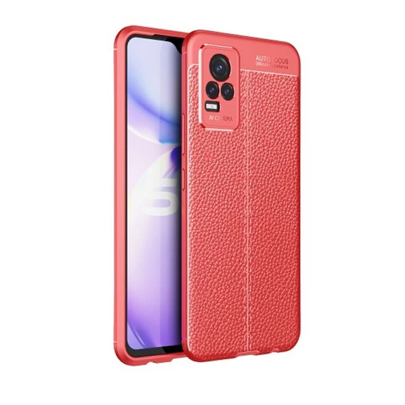 Gpack Vivo V21E Kılıf Niss Silikon Deri GörünümlüNano Glass ürün görseli 1