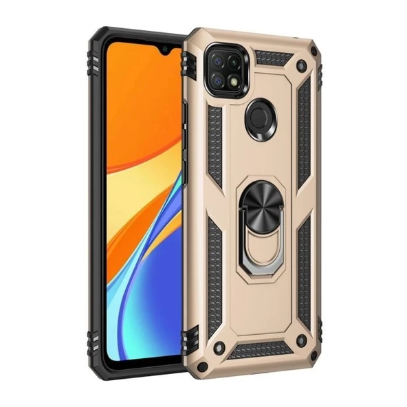 Gpack Oppo A15 Kılıf Vega Tank Standlı Yüzüklü Mıknatıslı ürün görseli 1