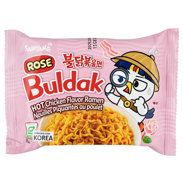 Samyang Buldak Rose Hot Chicken Flavor Ramen 140 G ürün görseli 1