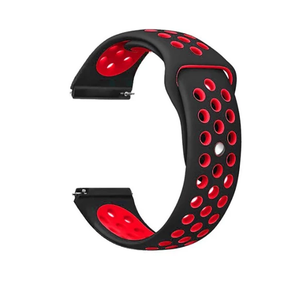 Gpack Ticwatch Pro Kordon Delikli Çift Renk Silikon - Resim 3