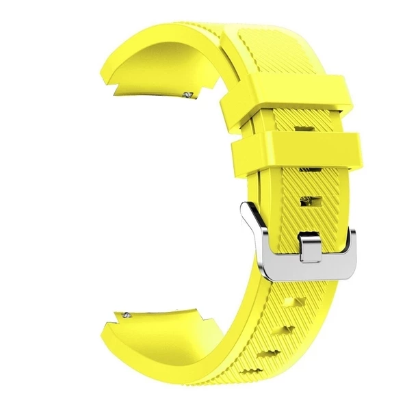 Gpack Realme Watch S Pro Kordon Silikon Çizgili Kançalı Sarı ürün görseli 1