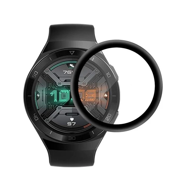 Gpack Huawei Watch GT 2E 46mm ppma Ekran Koruma Siyah ürün görseli 1