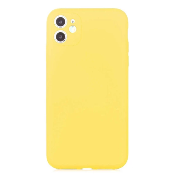 Gpack Apple iPhone 11 Kılıf Mara Mat Soft Kamera Korumalı Sarı ürün görseli 1