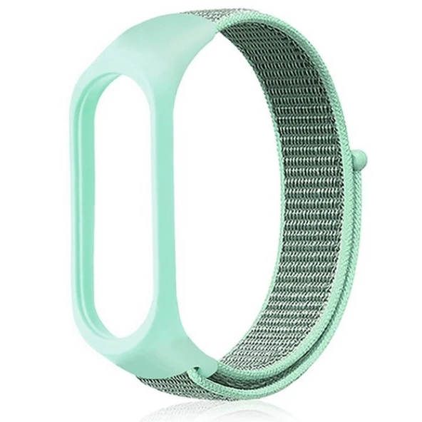 Gpack Xiaomi Mi Band 5 Kordon Kumaş CırtCırt Kordon Velcro Turkuaz ürün görseli 1