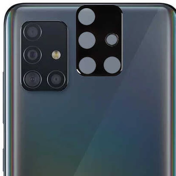 Gpack Samsung Galaxy A51 Kamera Lens Koruyucu Cam Siyah ürün görseli 1