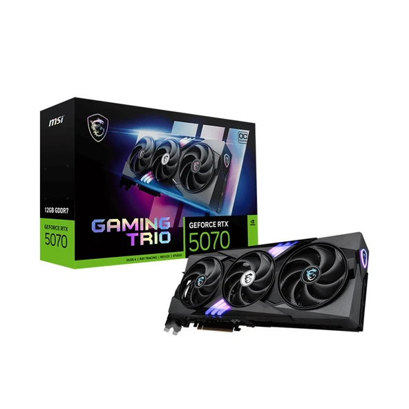 MSI GeForce RTX 5070 12G GAMING TRIO OC GDDR7 12GB 192Bit DLSS 4 NVIDIA Ekran Kartı ürün görseli 1