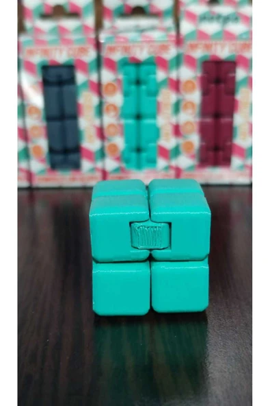 kutuTR Sonsuz Küp Stres Atma Küpü Stres Küpü(Infinity Cube) turkuaz ürün görseli 1