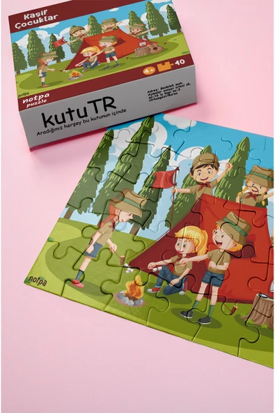 kutuTR Notpa Piknik Zamanı Mini Puzzle 40 Parça 4 Yaş KY-005 ürün görseli 1