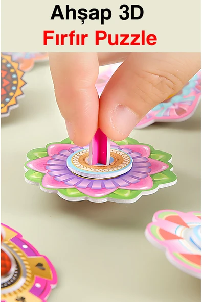kutuTR Notpa Çocuklar İçin 3D Puzzle Fırfır Set  10 Ayrı Figür ürün görseli 1