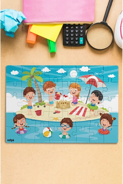 kutuTR Tatil  Zamanı Mini Puzzle 40 Parça 4 Yaş ürün görseli 1