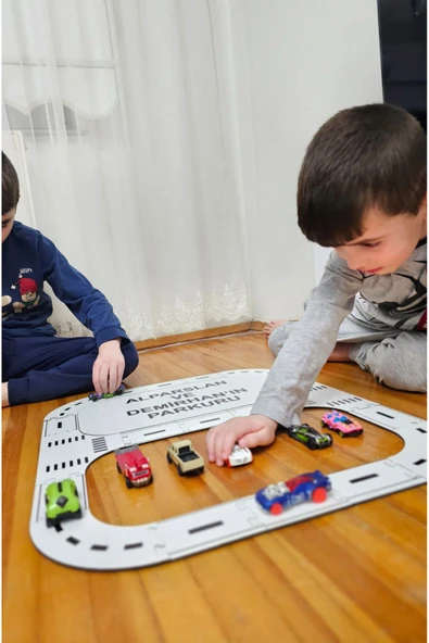 kutuTR Oyuncak Araba, Araç Parkuru Puzzle -Eğitici Ve Eğlenceli Yol Yapım Ahşap Oyuncak Yarış Pisti ürün görseli 1