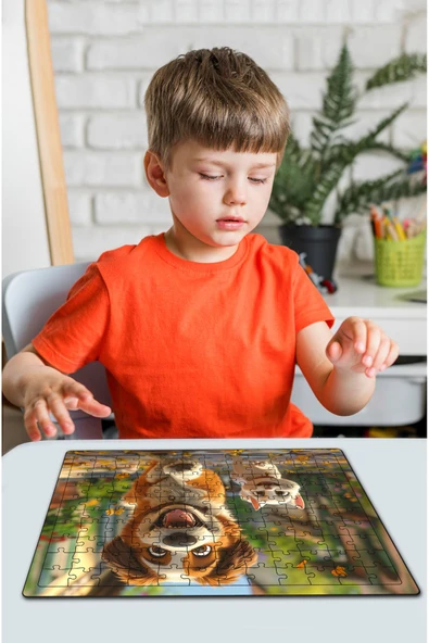 kutuTR Ahşap Puzzle 30x40 cm Ebadında 120 parça M10 ürün görseli 1