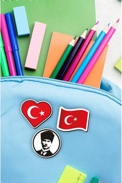 kutuTR NOTPA Karakter UV Baskılı 3'lü İğneli Ahşap Rozet 5cm ürün görseli 1