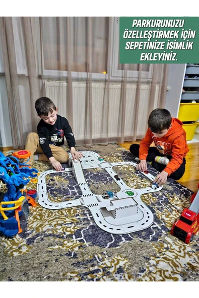 kutuTR Oyuncak Araba, Araç Parkuru Puzzle -eğitici Ve Eğlenceli Yol Yapım Ahşap Oyuncak Yarış Pisti X-large ürün görseli 1