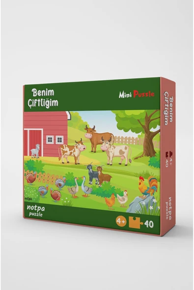 kutuTR Benim Çiftliğim Mini Puzzle 40 Parça 4 Yaş KY-003 ürün görseli 1