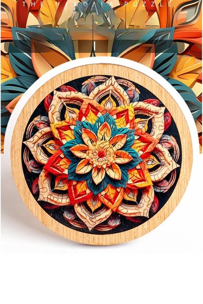 kutuTR Büyükler için Ahşap Puzzle Sonsuz Çiçek Desen ürün görseli 1