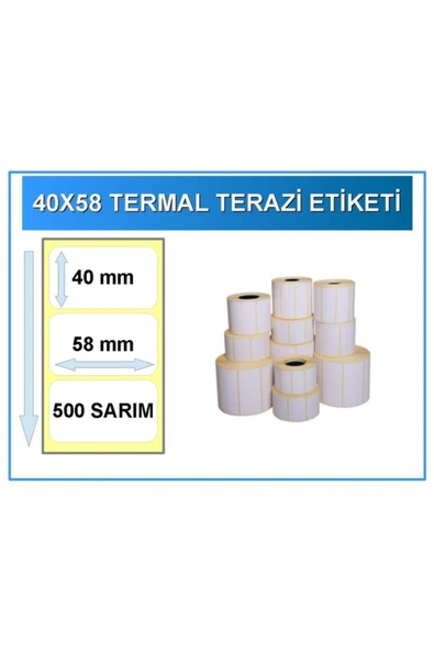 Notpa 40x58 Termal Terazi Etiketi 6 Adet ürün görseli 1