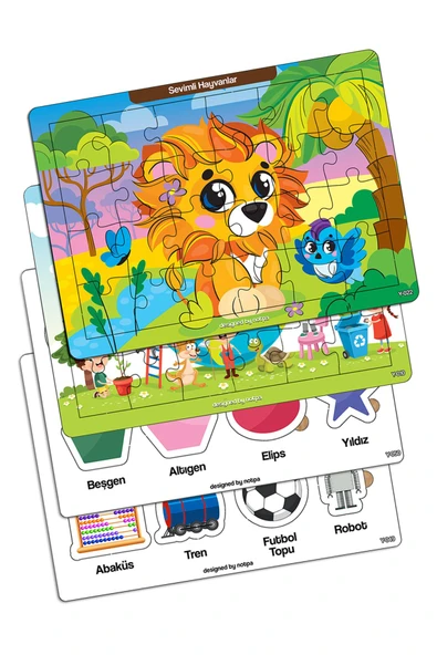 kutuTR Puzzle ve Eğitici Bultak Serisi 4'lü Set 2+2 Y2+2M2 ürün görseli 1
