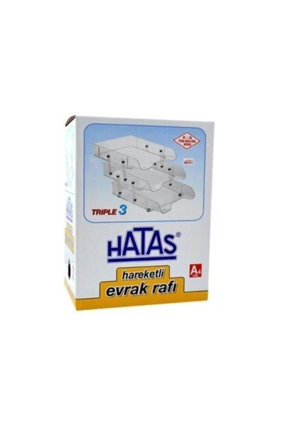 HATAS Evrak Rafı Plastik 3 lü Hareketli Code2083 - Resim 2