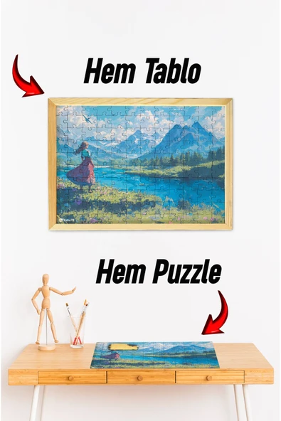 kutuTR Ahşap Çerçeveli Puzzle - Tablo HTHP - 017 ürün görseli 1