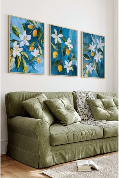 kutuTR Ahşap Çerçeveli Mdf Tablo Seti Matisse, Bohem, Kusama Salon Ve Oturma Odası İçin ÇT3072 ürün görseli 1