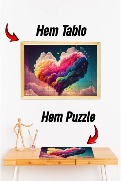 kutuTR Ahşap Çerçeveli Puzzle - Tablo HTHP - 013 ürün görseli 1