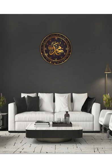 kutuTR Aksesuar Dekoratif Ahşap Duvar Saati 33x33 ürün görseli 1