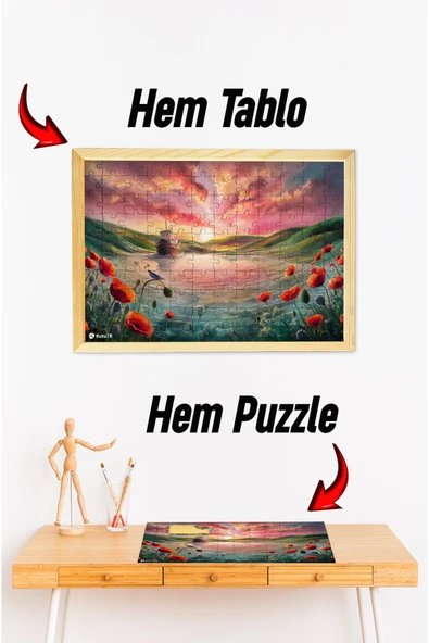 kutuTR Ahşap Çerçeveli Puzzle - Tablo HTHP - 016 ürün görseli 1