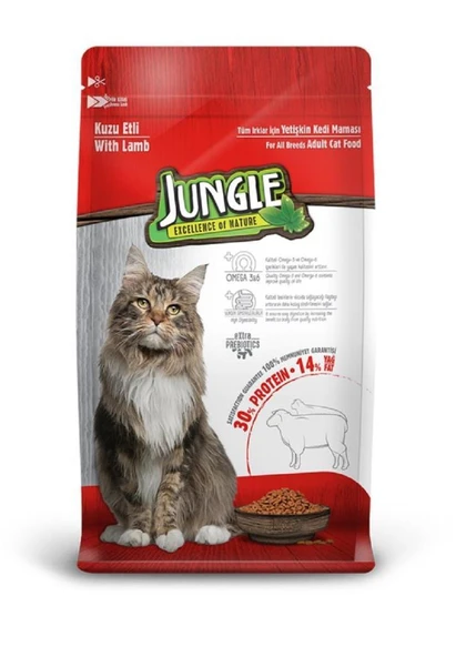 Jungle Yetişkin Kuzulu Kedi Maması 500 Gr ürün görseli 1
