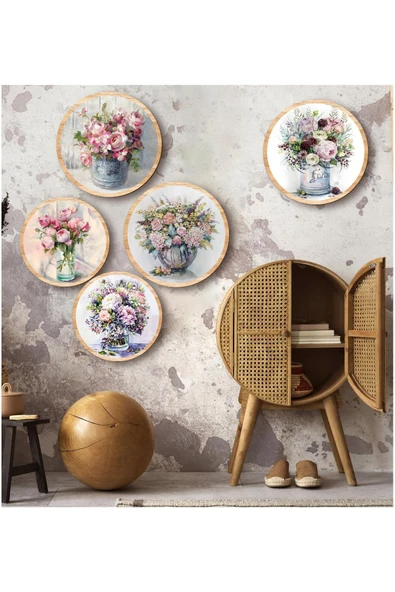 kutuTR Dekorize Mdf 5 Parça Çerçeve Görünümlü Tablo Set 5008 ürün görseli 1