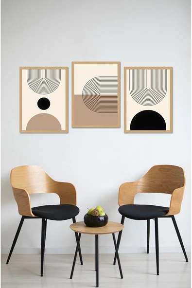 kutuTR Dekorize Mdf Tablo Seti 3 Parça 3 Mm - Salon Oturma Odası Için Bohem Duvar Dekoru 3042 ürün görseli 1