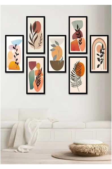 kutuTR Modern Style Dekorize Mdf 7 Parça Çerçeve Görünümlü Tablo Set 10203 ürün görseli 1