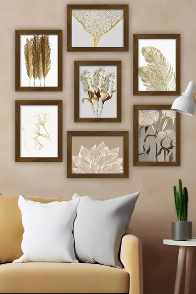 kutuTR 7'li 13x17 Ahşap Tablo Seti 7007 ürün görseli 1