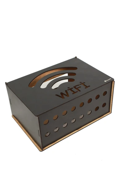 kutuTR Dekoratif Modem Saklama Kutusu / Wifi / Siyah ürün görseli 1