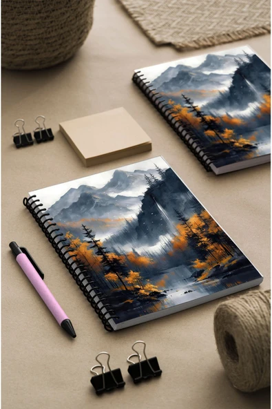 kutuTR Orman Ahşap Mdf Kapaklı 100 Yaprak Çizgili 15x21 Vip Modelist Defter 80gr/m2 Ç516 ürün görseli 1