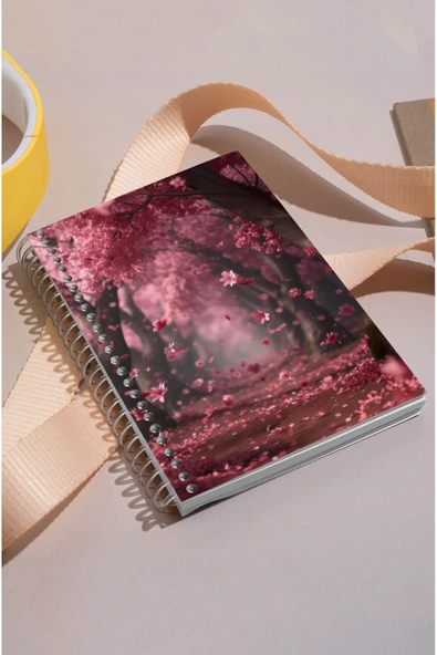 kutuTR Kırmızı Yol Desenli Ahşap Mdf Kapaklı 100 Yaprak Kareli 15x21 Vip Modelist Defter 80gr/m2 K518 ürün görseli 1