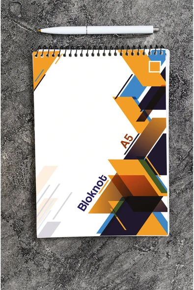 kutuTR Ahşap Mdf Kapaklı 80 Yaprak Çizgili 14x21 Vip Bloknot 70gr/m2 Ç-OB23 ürün görseli 1