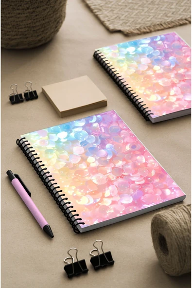 kutuTR Pembe Taşlar Ahşap Mdf Kapaklı 100 Yaprak Çizgili 15x21 Vip Modelist Defter 80gr/m2 Ç519 ürün görseli 1