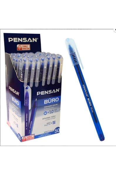 Pensan Büro 1.0 Mm Mavi Tükenmez Kalem 12 Adet Tükenmez Kalem ürün görseli 1