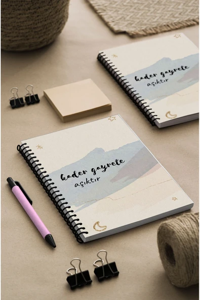 kutuTR Kader Gayrete Aşıktır Ahşap Mdf Kapaklı 100 Yaprak Çizgili 15x21 Vip Modelist Defter 80gr/m2 Ç524 ürün görseli 1