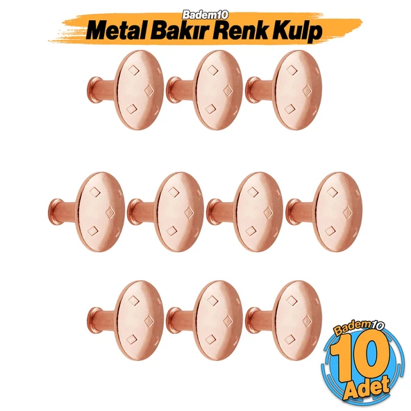 Big Düğme 10 ADET Kulp Mobilya Mutfak Çekmece Dolap Dolabı Kapak Kulpu Kulpları Kulbu Bakır Metal ürün görseli 1