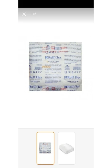 ROLLFİX Roll Flex Steril Gazlı Bez 30x80 cm 14 Paket ( 20 Adet) ürün görseli 1