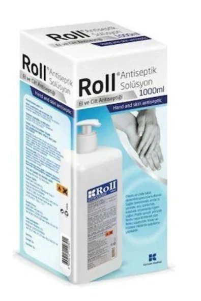 ROLL Antiseptik Solüsyon El Ve Cilt Antiseptiği 1000 Ml - 4 Adet + 20 adet Steril Maske ürün görseli 1