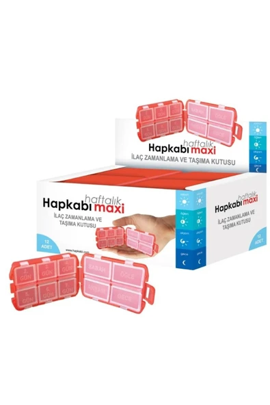 HAPİX Hapix Haftalık Hap Kabı Maxi 12'Li ürün görseli 1
