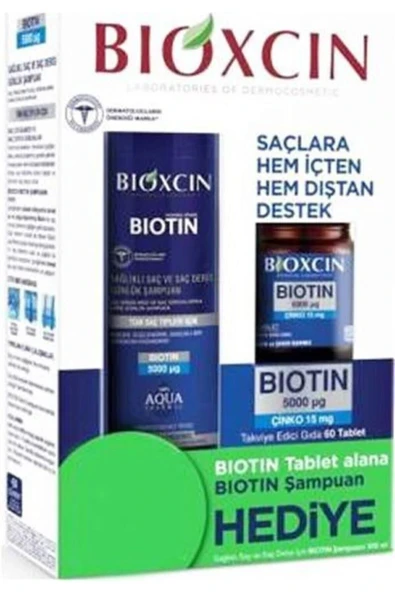 BİOXİN Bioxcin Biotin Tablet 5000 Mg + Biotin Şampuan 300 Ml Hediyeli ürün görseli 1
